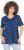 Ulla Popken Tile Print Short Sleeve Pleated Tee Dark Blue - Camisetas estampadas para mujer - 