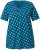 Ulla Popken Tile Print Short Sleeve Pleated Tee Teal - Camisetas estampadas para mujer - 