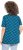 Ulla Popken Tile Print Short Sleeve Pleated Tee Teal - Camisetas estampadas para mujer - 