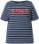 Ulla Popken Striped 1987 Boat Neck Tee Navy Blue - Camisetas estampadas para mujer - 