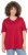 Ulla Popken Bow Print Split Sleeve Tee Ruby Red - Camisetas estampadas para mujer - 