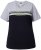 Ulla Popken Nostalgic Escape Performance T-Shirt Black - Camisetas estampadas para mujer - 