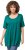 Ulla Popken Essential Front Pleat Tee Dark Emerald - Camisetas - 
