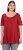 Ulla Popken Essential Front Pleat Tee Poppy - Camisetas - 