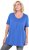 Ulla Popken Essential Front Pleat Tee Peacock Blue - Camisetas - 