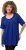 Ulla Popken Essential Front Pleat Tee Cobalt Blue - Camisetas - 