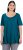 Ulla Popken Essential Front Pleat Tee Cerulean - Camisetas - 