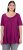 Ulla Popken Essential Front Pleat Tee Berry - Camisetas - 