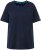Ulla Popken Piping Accent Functional UVP 50+ Stretch Knit Top Navy Blue - Camisetas - 