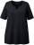 Ulla Popken Essential Notch Neck Stretch Tee Black - Camisetas - 