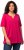 Ulla Popken Essential Notch Neck Stretch Tee Magenta Pink - Camisetas - 