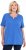 Ulla Popken Essential Notch Neck Stretch Tee Peacock Blue - Camisetas - 