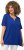 Ulla Popken Essential Notch Neck Stretch Tee Cobalt Blue - Camisetas - 