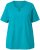 Ulla Popken Essential Notch Neck Stretch Tee Teal - Camisetas - 