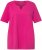 Ulla Popken Essential Notch Neck Stretch Tee Fuchsia Pink - Camisetas - 