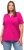 Ulla Popken Essential Notch Neck Stretch Tee Fuchsia Pink - Camisetas - 