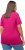 Ulla Popken Essential Notch Neck Stretch Tee Fuchsia Pink - Camisetas - 