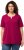 Ulla Popken Essential Notch Neck Stretch Tee Magnolia Red - Camisetas - 