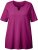 Ulla Popken Essential Notch Neck Stretch Tee Berry - Camisetas - 