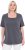 Ulla Popken Essential Square Neck Stretch Tee Graphite Grey - Camisetas - 