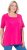 Ulla Popken Essential Square Neck Stretch Tee Magenta Pink - Camisetas - 