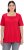 Ulla Popken Essential Square Neck Stretch Tee Red - Camisetas - 