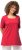 Ulla Popken Essential Square Neck Stretch Tee Dark Pink - Camisetas - 