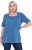 Ulla Popken Essential Square Neck Stretch Tee Denim Blue - Camisetas - 
