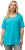 Ulla Popken Essential Square Neck Stretch Tee Deep Aqua - Camisetas - 