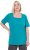 Ulla Popken Essential Square Neck Stretch Tee Teal - Camisetas - 