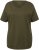 Ulla Popken Double Layer Rounded V-Neck Slim Fit Tee Forest Green - Camisetas - 