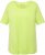 Ulla Popken Double Layer Rounded V-Neck Slim Fit Tee Lime Green - Camisetas - 