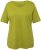 Ulla Popken Double Layer Rounded V-Neck Slim Fit Tee Apple Green - Camisetas - 