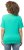 Ulla Popken Double Layer Rounded V-Neck Slim Fit Tee Turquioise Green - Camisetas - 