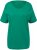 Ulla Popken Double Layer Rounded V-Neck Slim Fit Tee Emerald - Camisetas - 