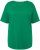 Ulla Popken Double Layer Rounded V-Neck Slim Fit Tee Green Emerald - Camisetas - 