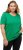 Ulla Popken Double Layer Rounded V-Neck Slim Fit Tee Green Emerald - Camisetas - 
