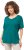 Ulla Popken Double Layer Rounded V-Neck Slim Fit Tee Dark Emerald - Camisetas - 