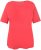 Ulla Popken Double Layer Rounded V-Neck Slim Fit Tee Dark Coral - Camisetas - 