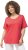 Ulla Popken Double Layer Rounded V-Neck Slim Fit Tee Dark Coral - Camisetas - 
