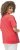 Ulla Popken Double Layer Rounded V-Neck Slim Fit Tee Dark Coral - Camisetas - 