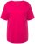 Ulla Popken Double Layer Rounded V-Neck Slim Fit Tee Magenta Pink - Camisetas - 