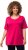Ulla Popken Double Layer Rounded V-Neck Slim Fit Tee Magenta Pink - Camisetas - 