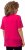 Ulla Popken Double Layer Rounded V-Neck Slim Fit Tee Magenta Pink - Camisetas - 