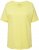 Ulla Popken Double Layer Rounded V-Neck Slim Fit Tee Lemon Yellow - Camisetas - 