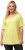 Ulla Popken Double Layer Rounded V-Neck Slim Fit Tee Lemon Yellow - Camisetas - 