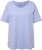 Ulla Popken Double Layer Rounded V-Neck Slim Fit Tee Pale Blue - Camisetas - 