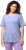 Ulla Popken Double Layer Rounded V-Neck Slim Fit Tee Pale Blue - Camisetas - 
