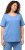 Ulla Popken Double Layer Rounded V-Neck Slim Fit Tee Cloud Blue - Camisetas - 