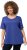 Ulla Popken Double Layer Rounded V-Neck Slim Fit Tee Blue Purple - Camisetas - 